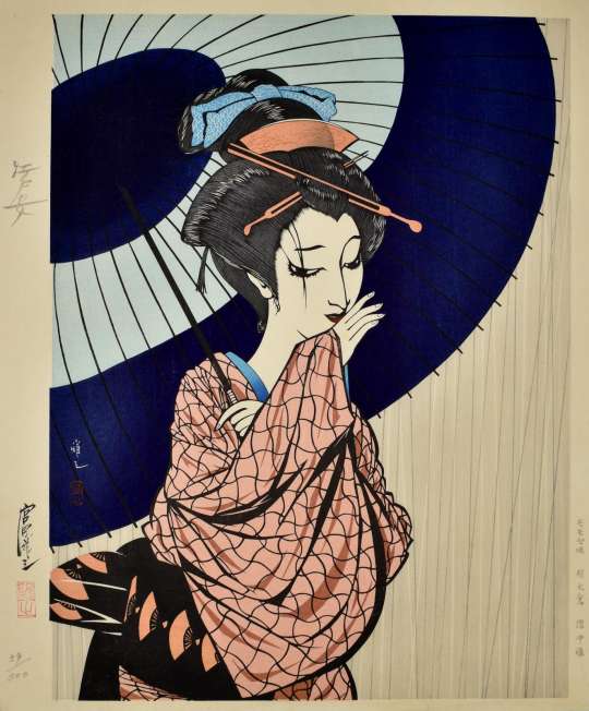 Miyata Masayuki “Edo Woman” woodblock print thumbnail