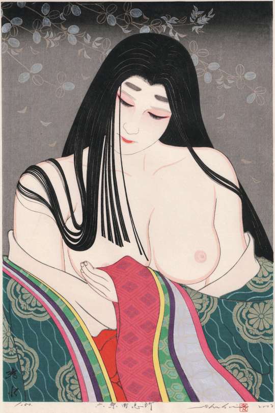 Taki Shusui “Lady Rokujō” woodblock print thumbnail