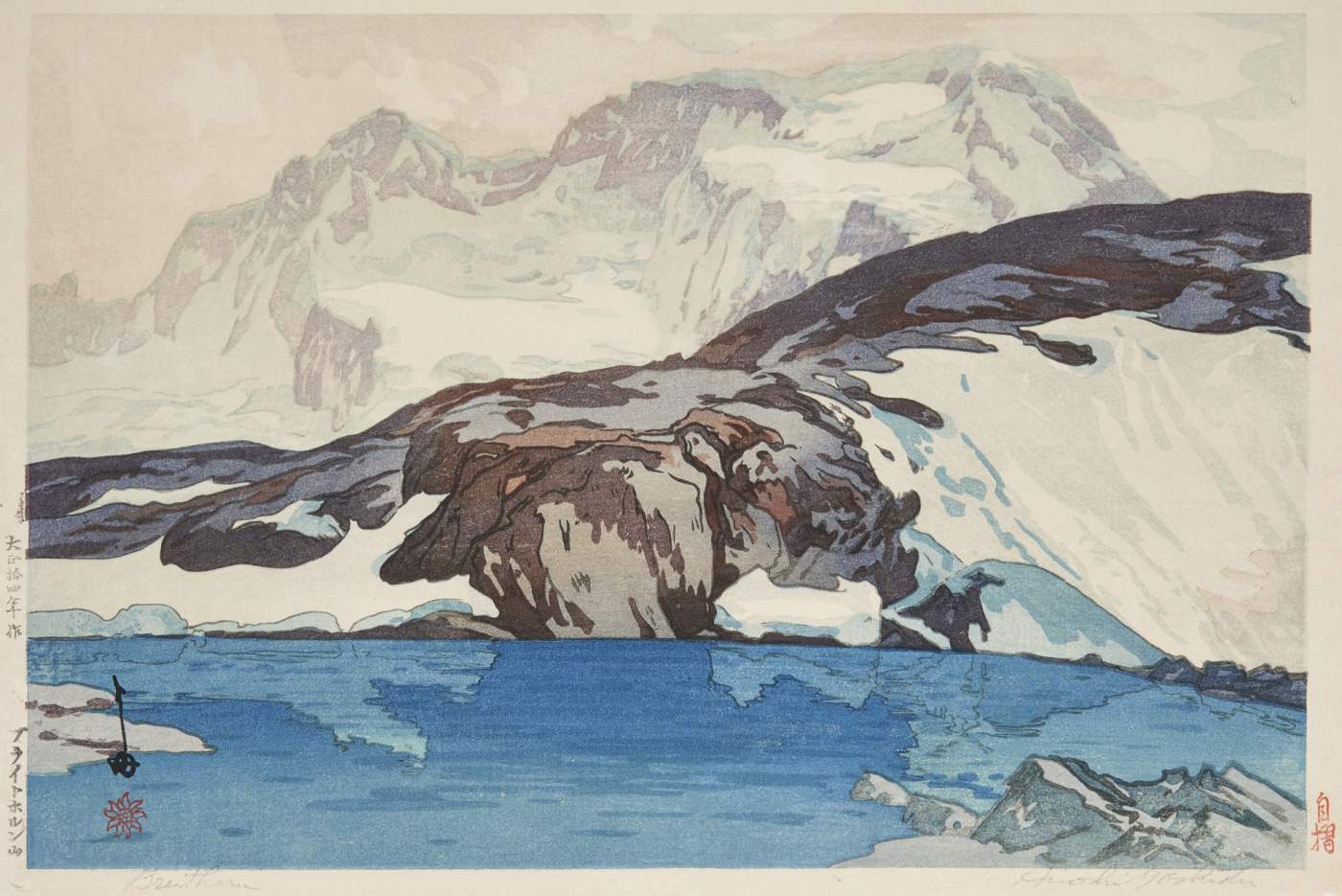 Breithorn woodblock print