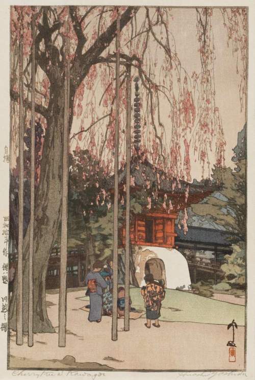 Hiroshi Yoshida - Cherry Tree in Kawagoe thumbnail