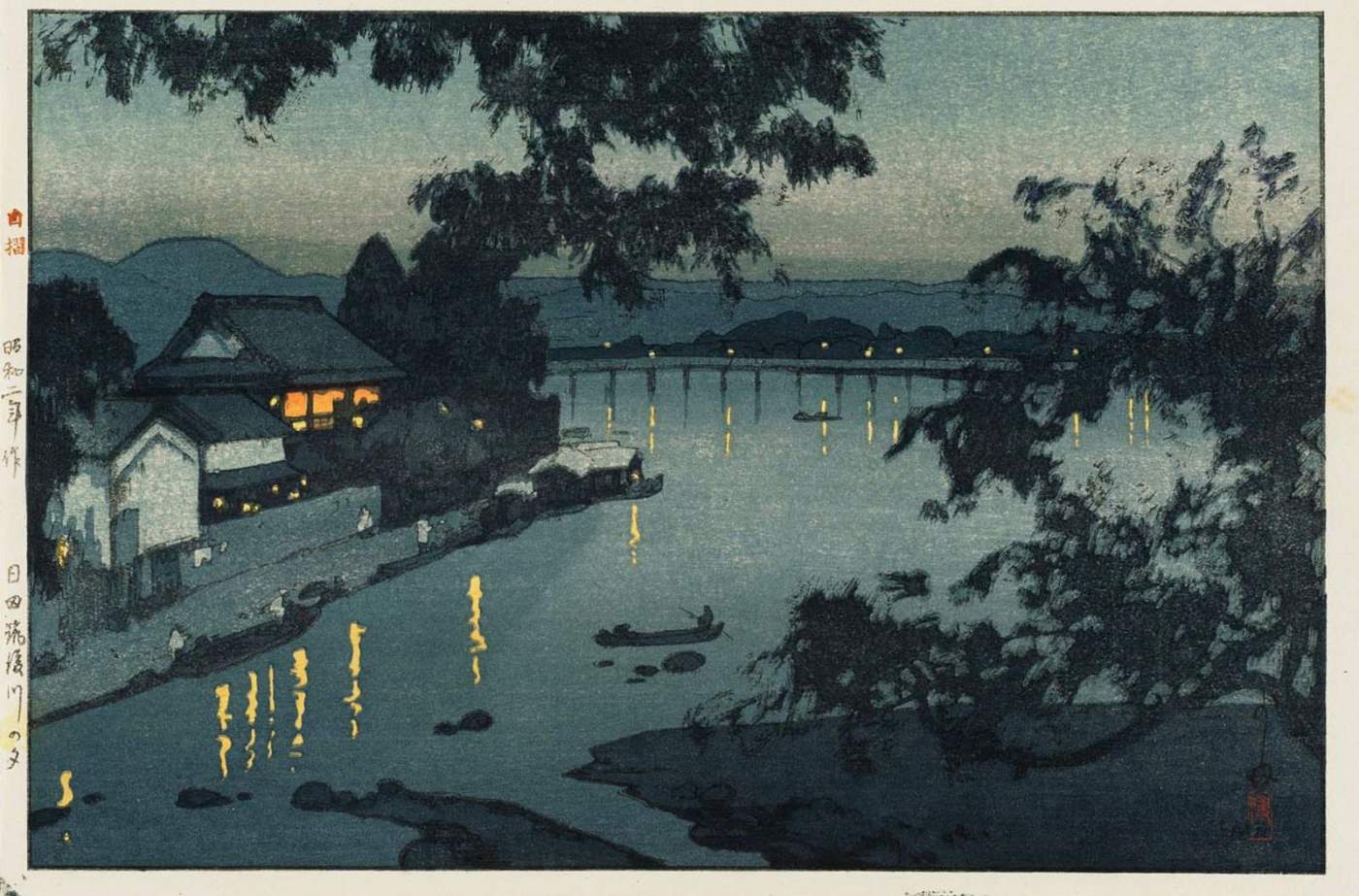 Chikugo River woodblock print