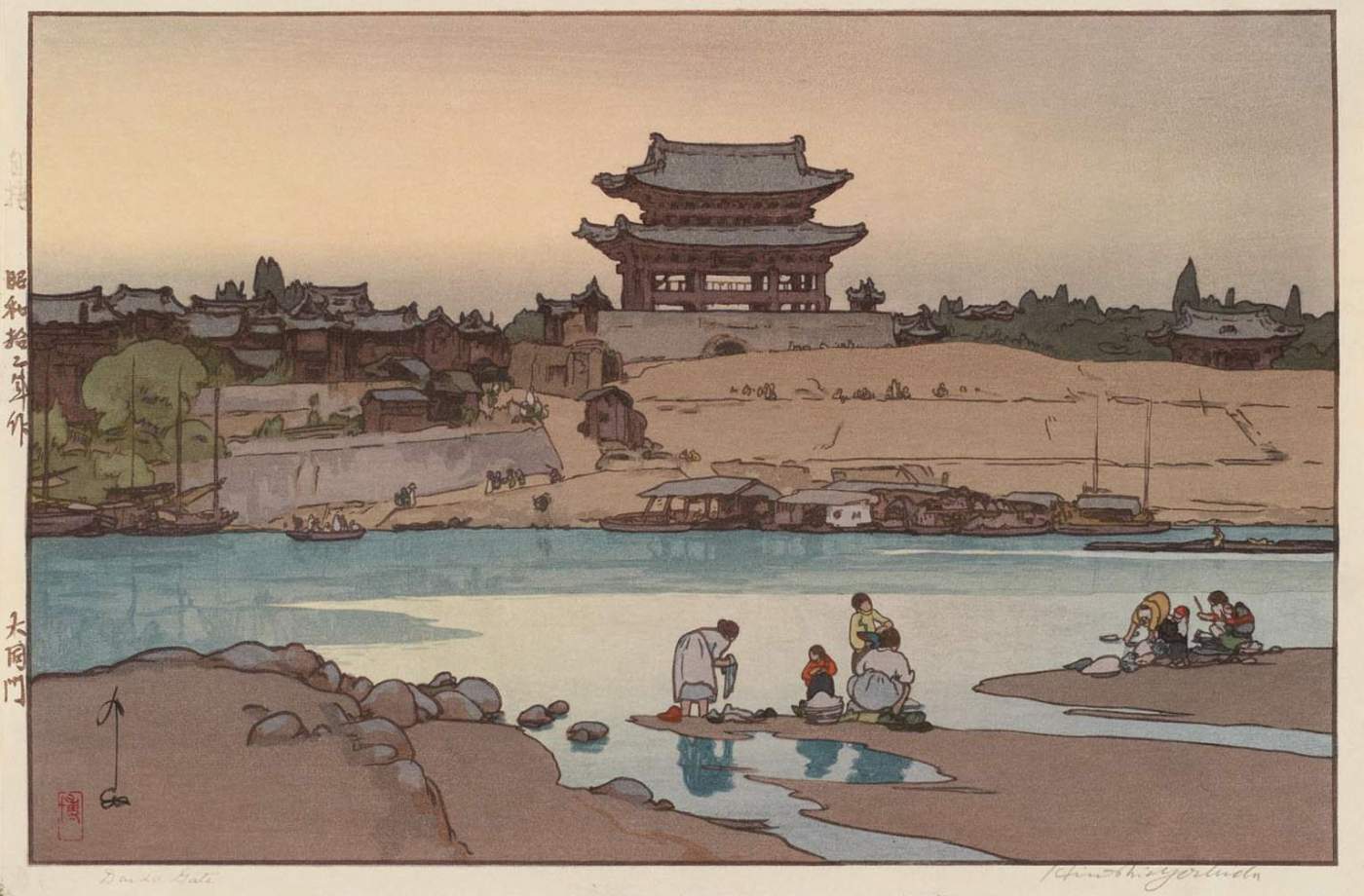 Daido Gate woodblock print