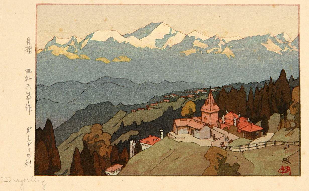 Hiroshi Yoshida “Darjeeling” 1931 woodblock print