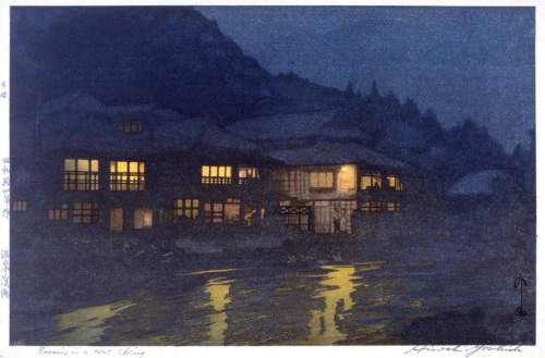 Hiroshi Yoshida - Evening in a Hot Spring thumbnail