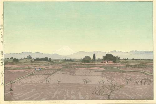 Hiroshi Yoshida - Fuji-yama from Musashino thumbnail
