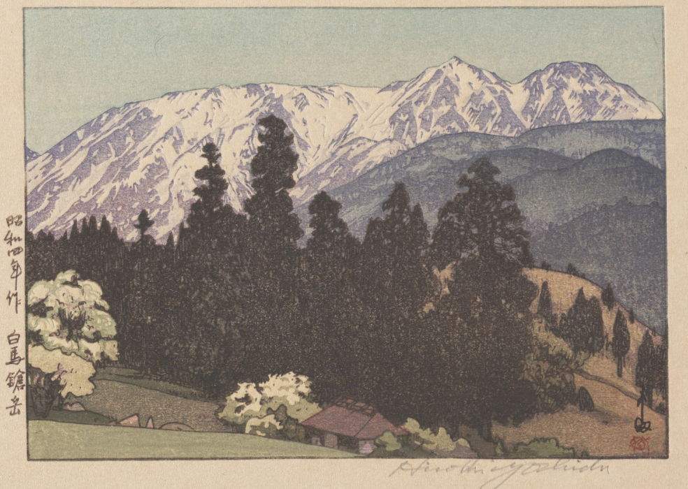 Hakubayari woodblock print