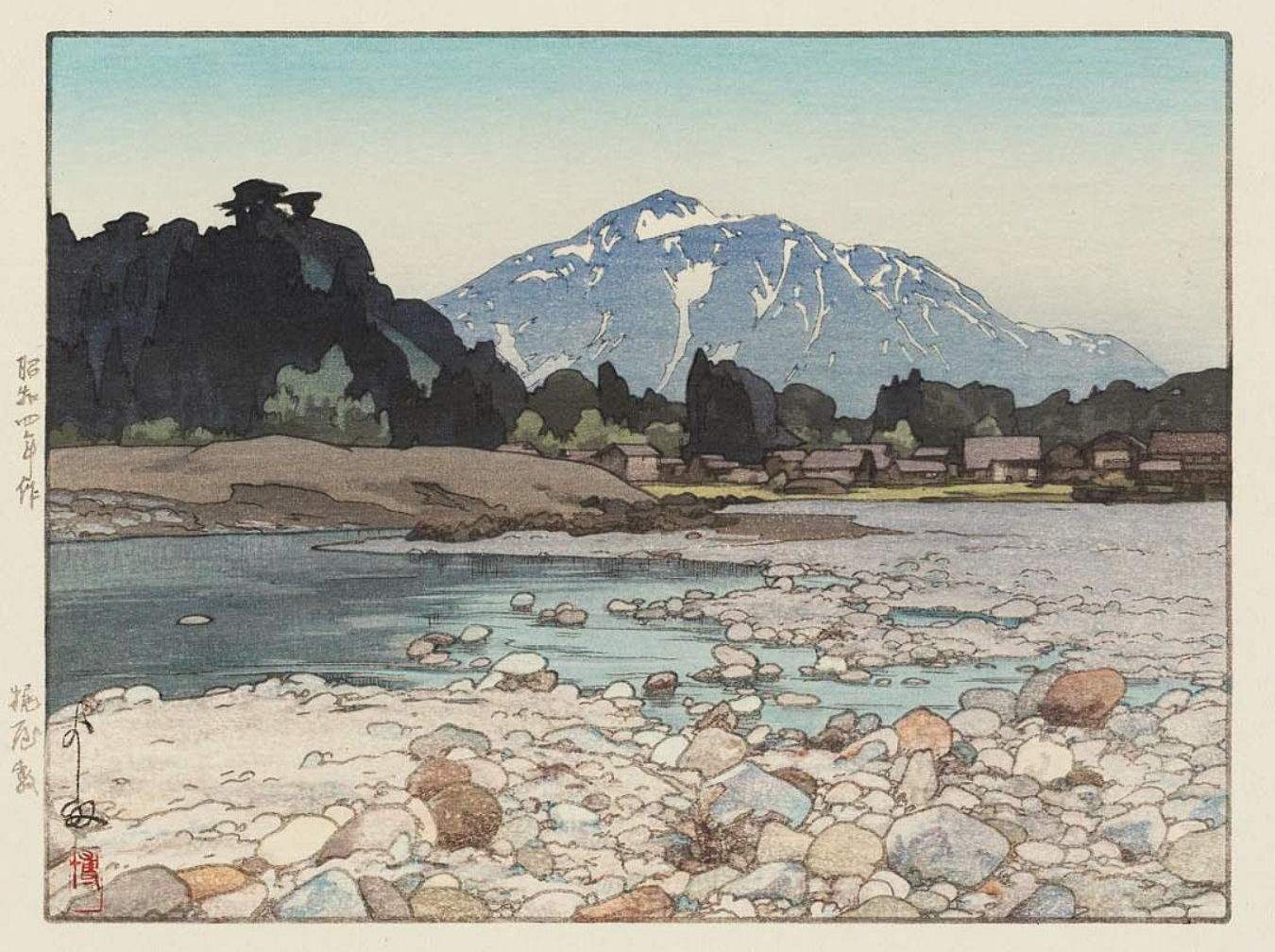 Kajiyashiki woodblock print