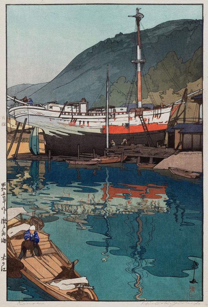 Kinoe woodblock print