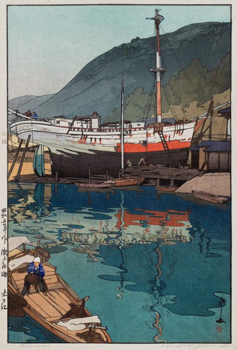 Hiroshi Yoshida “Kinoe” 1930 woodblock print