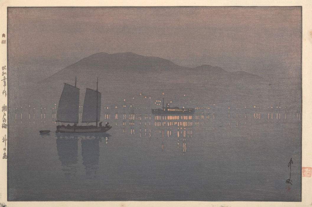 Konoshima woodblock print