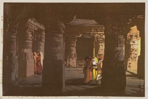 Hiroshi Yoshida - No. 3 Cave Temple in Ellora thumbnail