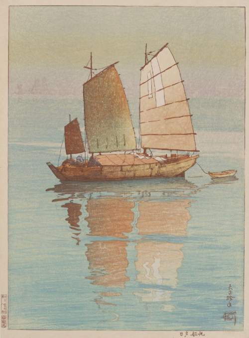 Hiroshi Yoshida - Sailing Boats, Evening thumbnail
