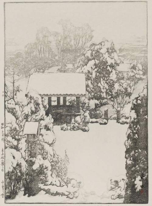 Hiroshi Yoshida - Snow at Nakazato thumbnail