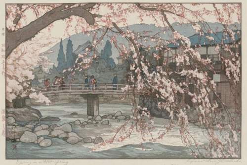 Hiroshi Yoshida - Spring in a Hot Spring thumbnail