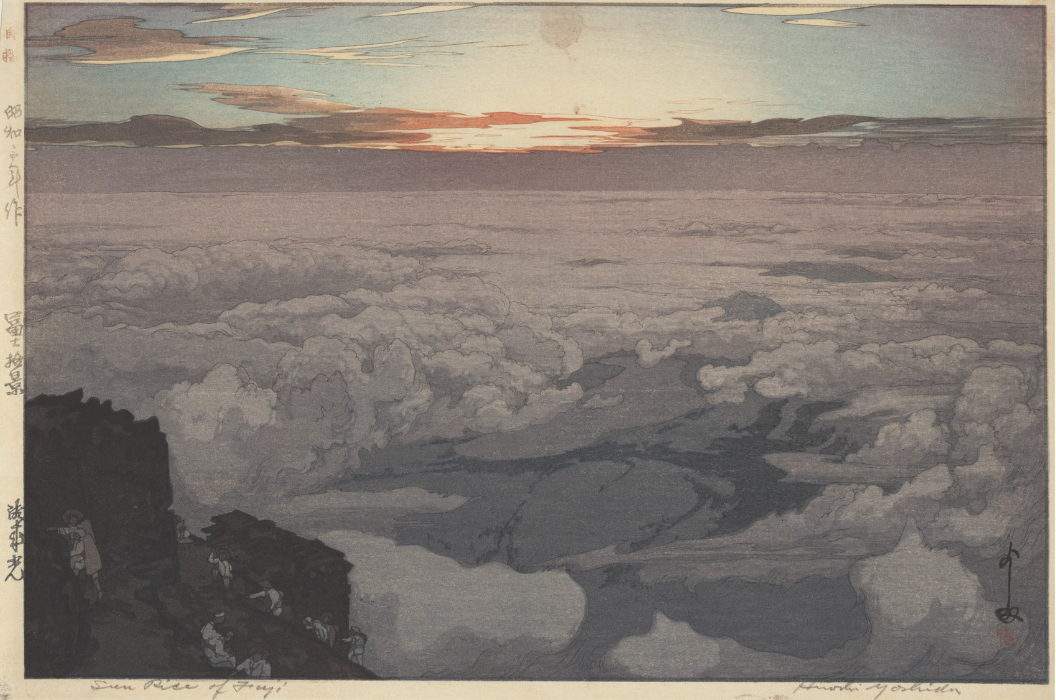 Sun Rise of Fuji woodblock print