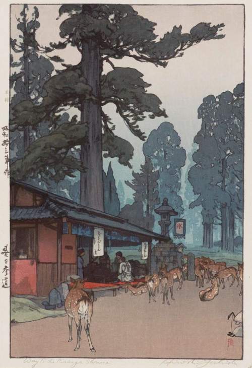 Hiroshi Yoshida - Way to the Kasuga Shrine thumbnail
