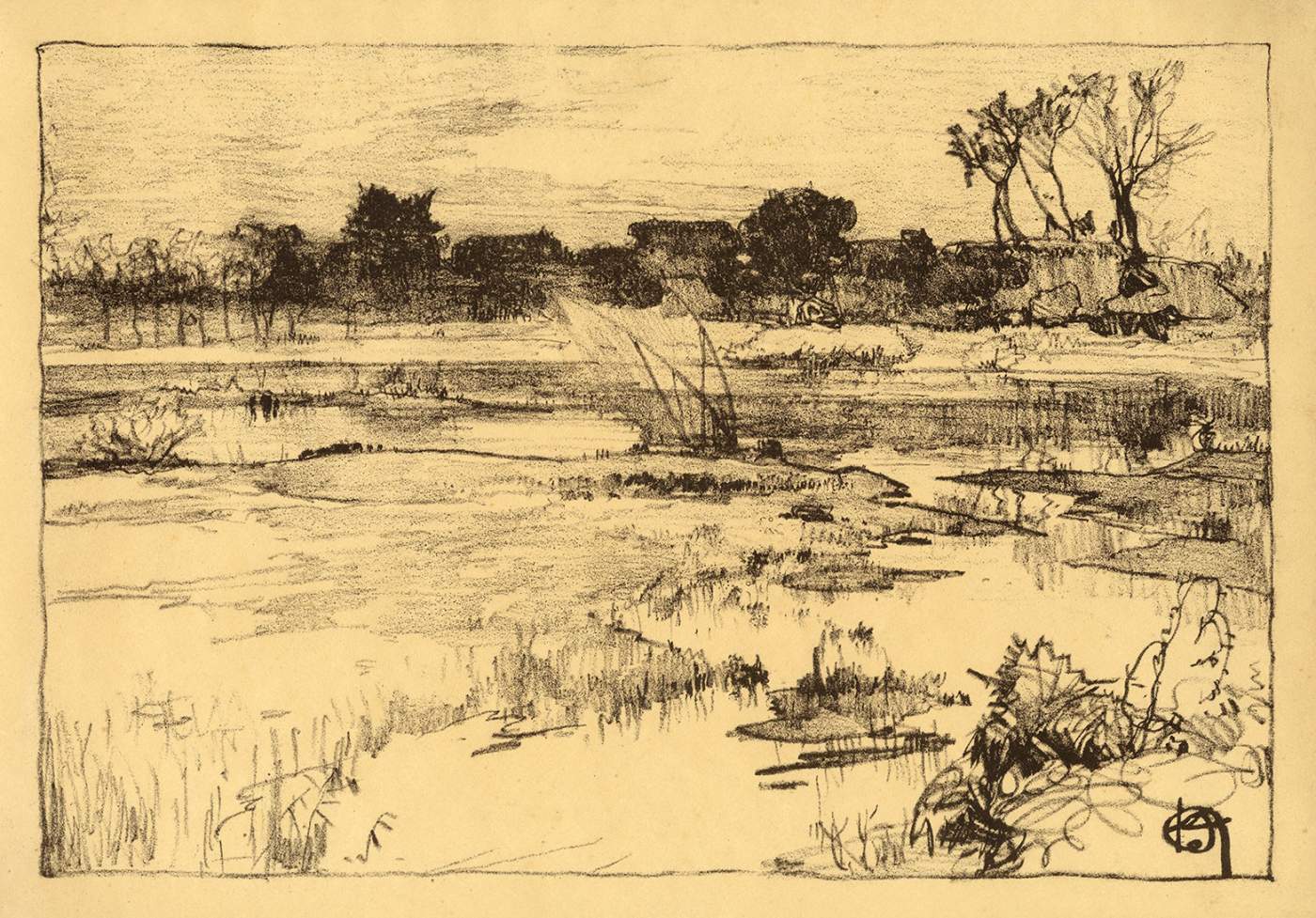 [Wetlands] woodblock print