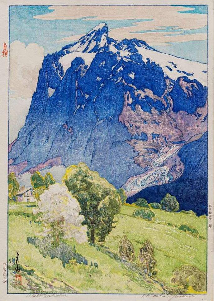 Wetterhorn woodblock print