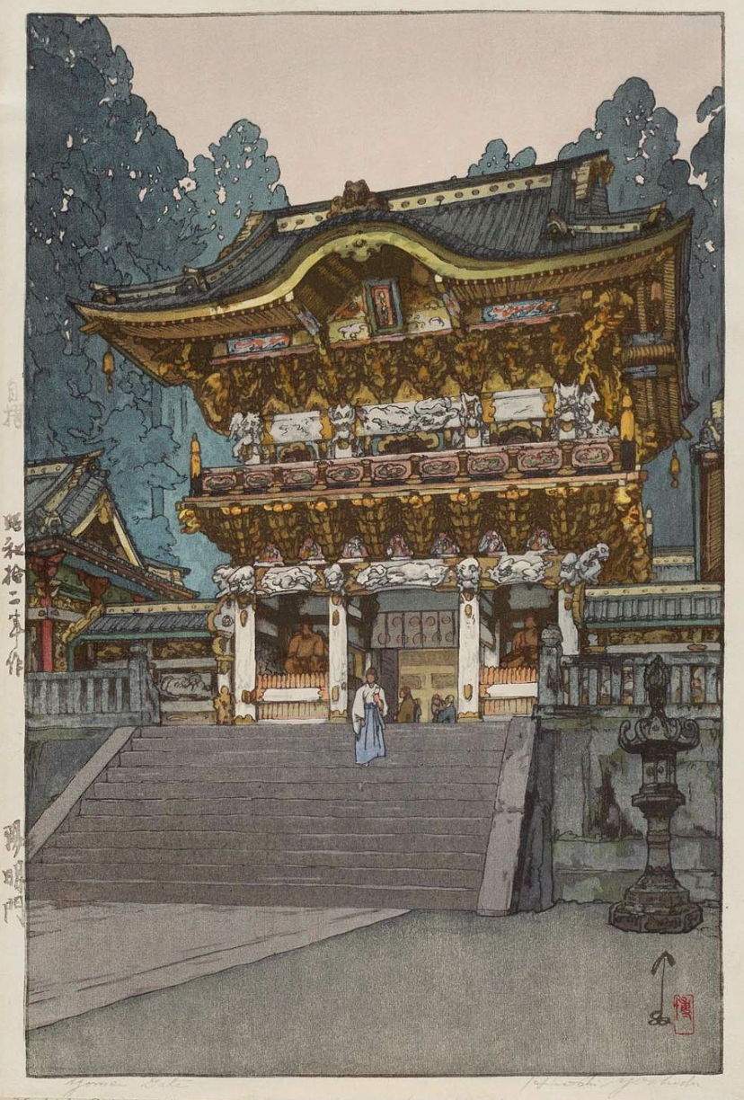 Yomei Gate woodblock print