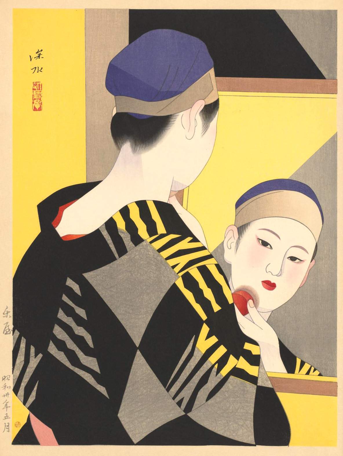 Backstage - Ito Shinsui Catalogue woodblock print