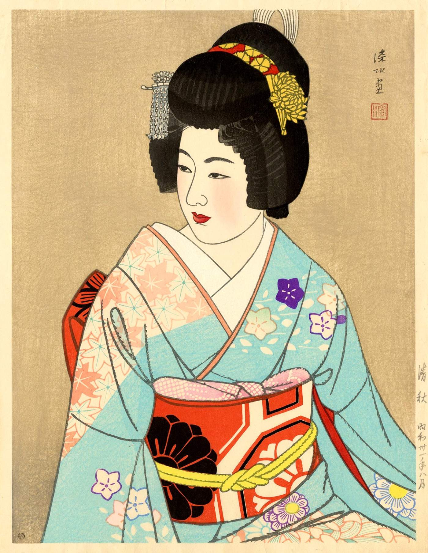 Clear Autumn - Ito Shinsui Catalogue woodblock print