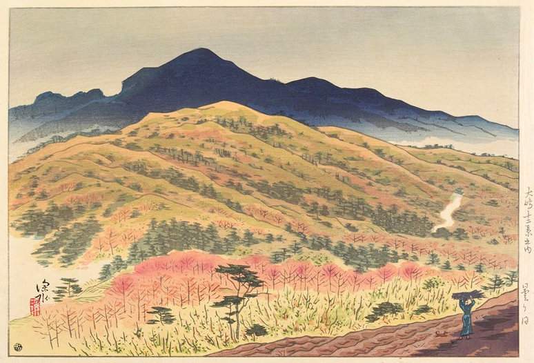 Cloudy Day - Ito Shinsui Catalogue woodblock print