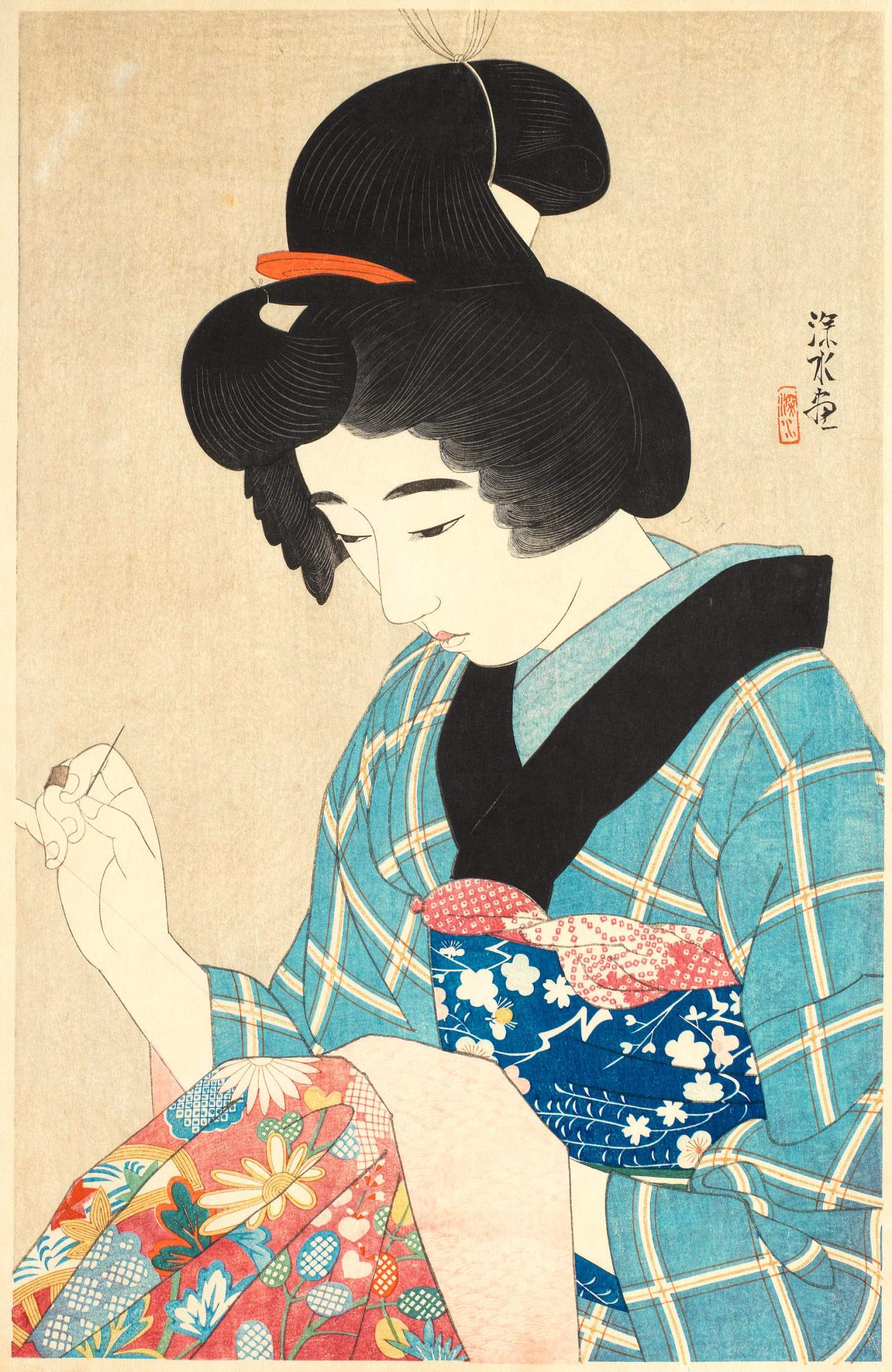 Collar for an Undergarment - Ito Shinsui Catalogue woodblock print