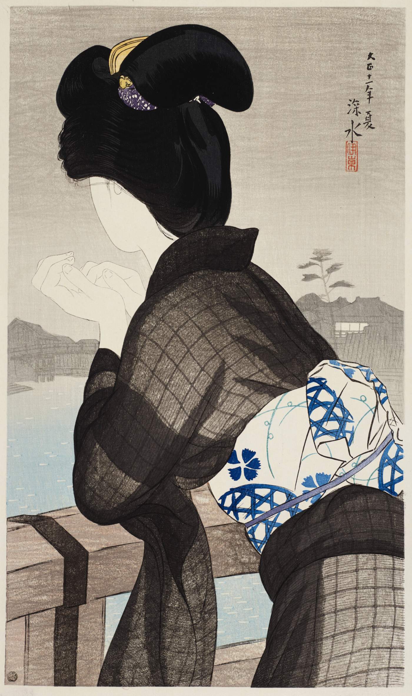 Evening Cool - Ito Shinsui Catalogue woodblock print