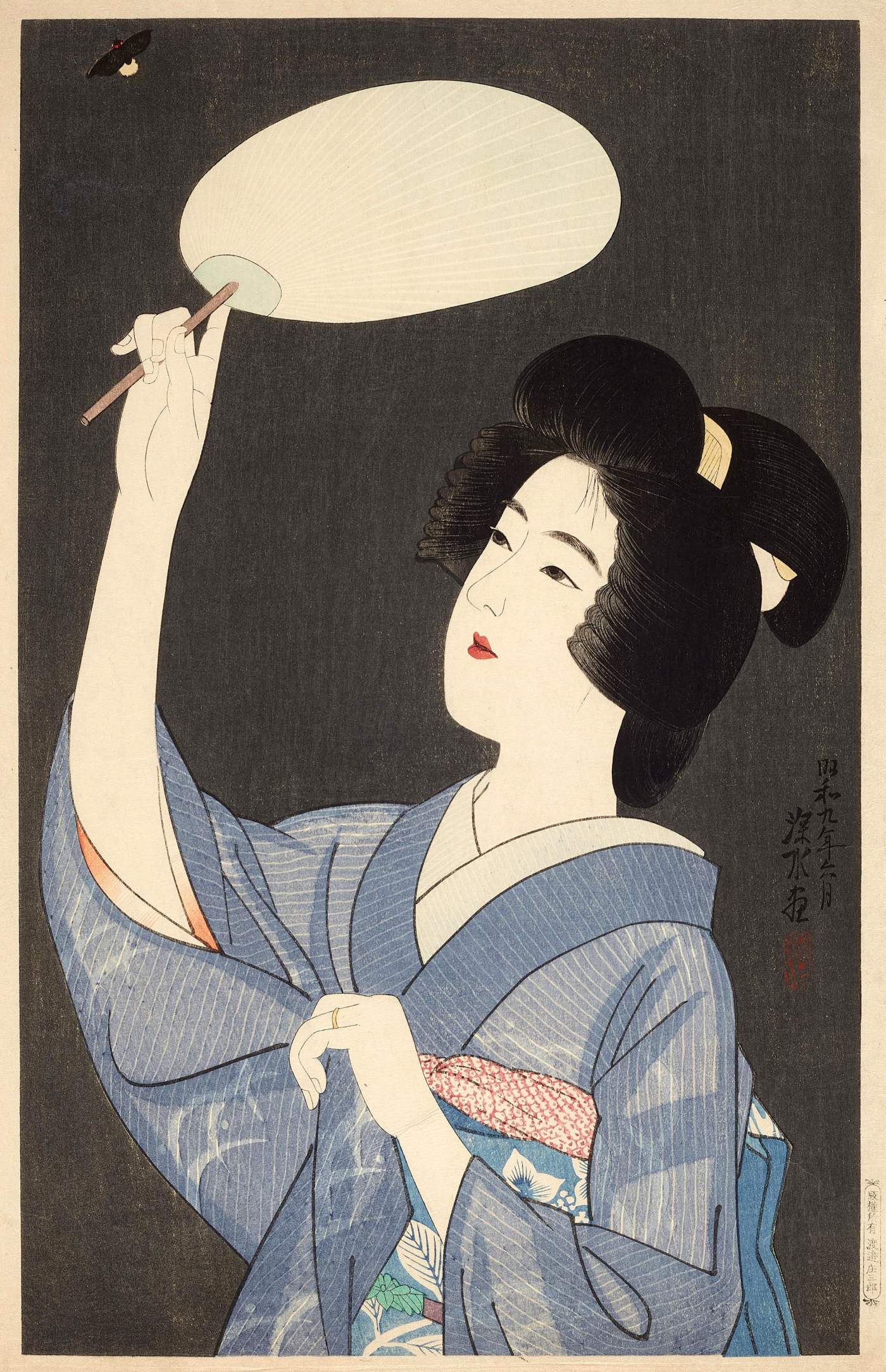 Firefly - Ito Shinsui Catalogue woodblock print