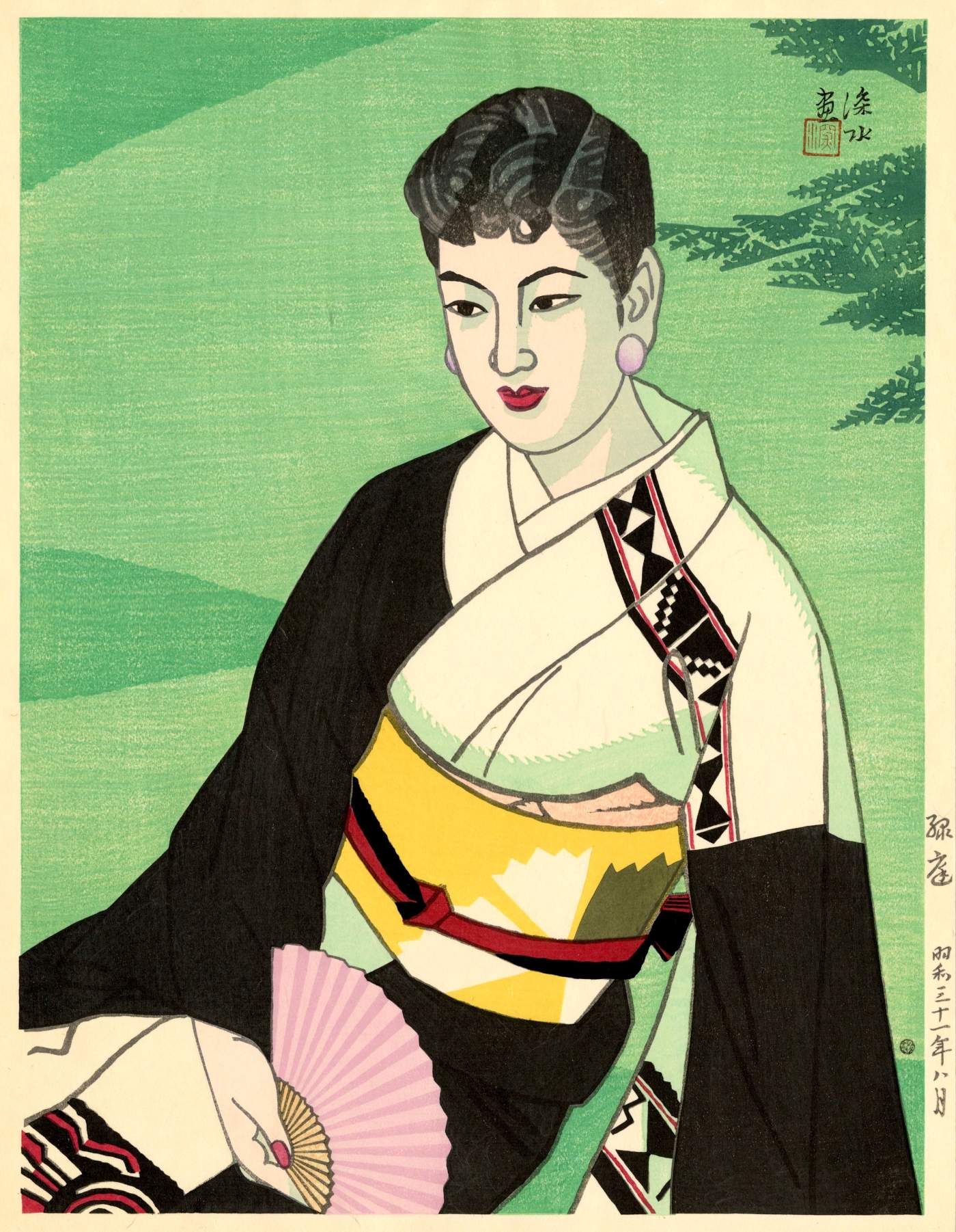 Green Garden - Ito Shinsui Catalogue woodblock print