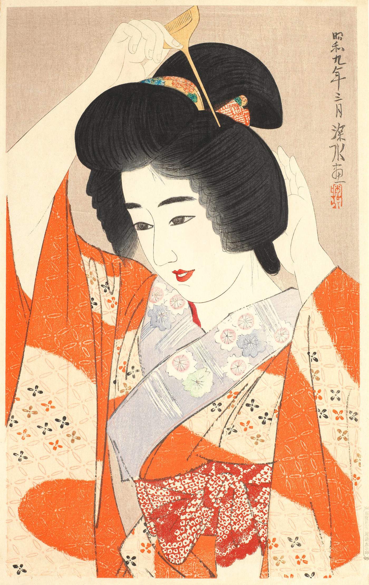 Hair - Ito Shinsui Catalogue woodblock print