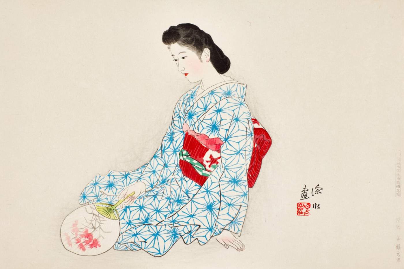 Ideal Japanese Woman (Yamato nadeshiko) - Ito Shinsui Catalogue woodblock print