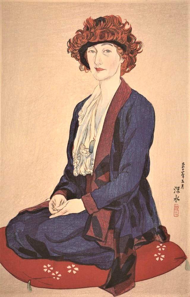 Miss Elizabeth Keith - Ito Shinsui Catalogue woodblock print