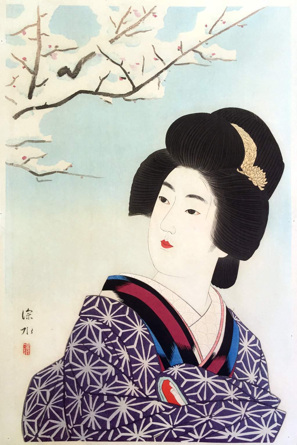 Morning after Snow - Ito Shinsui Catalogue woodblock print