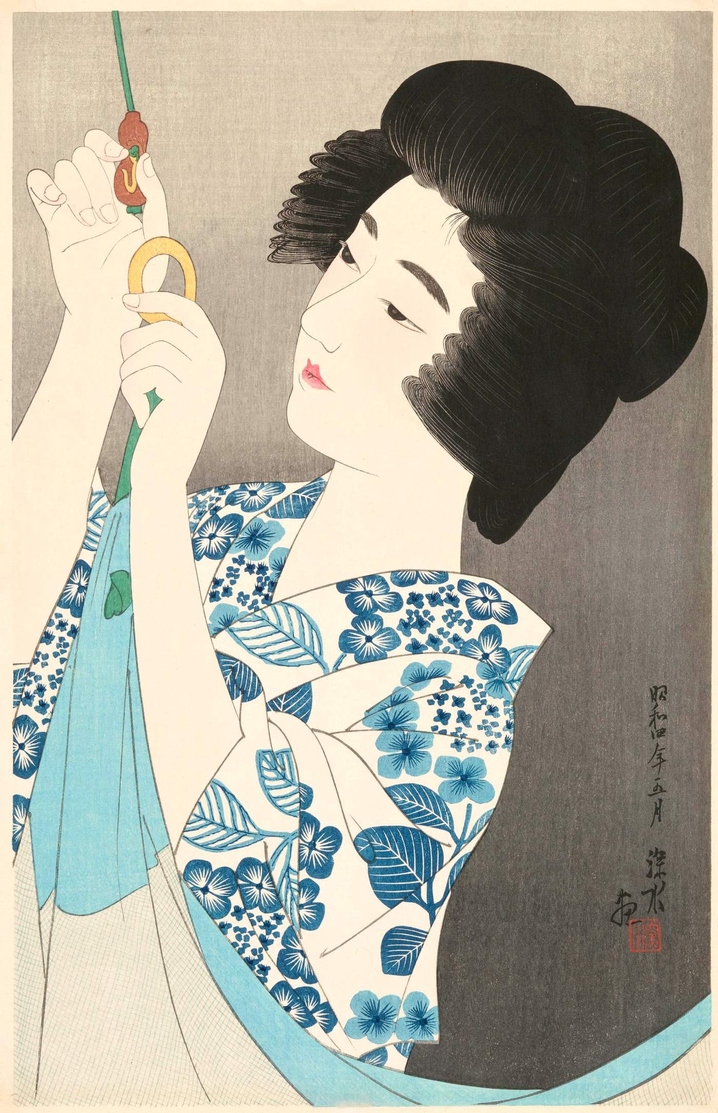 Mosquito Net - Ito Shinsui Catalogue woodblock print