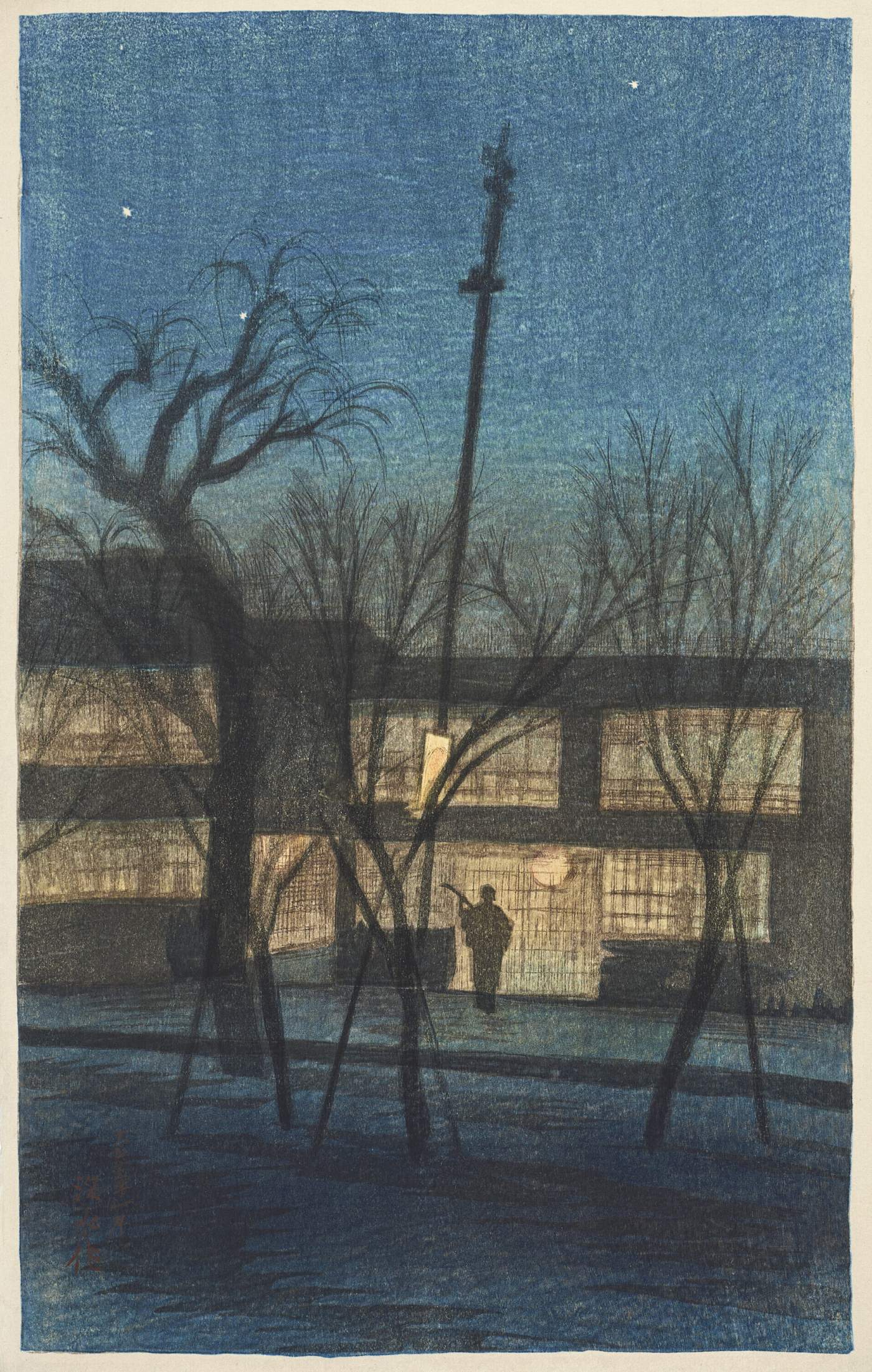 Night at Ikenohata - Ito Shinsui Catalogue woodblock print