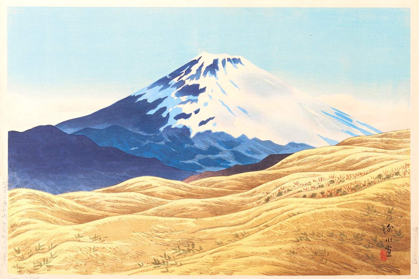 Sketched from the Hakone Lookout [Watanabe] - Ito Shinsui Catalogue woodblock print