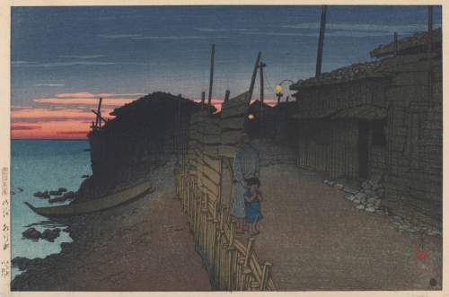 Kawase Hasui - Aikawa-cho, Sado thumbnail
