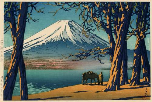 Kawase Hasui - Autumn at Lake Yamanaka thumbnail