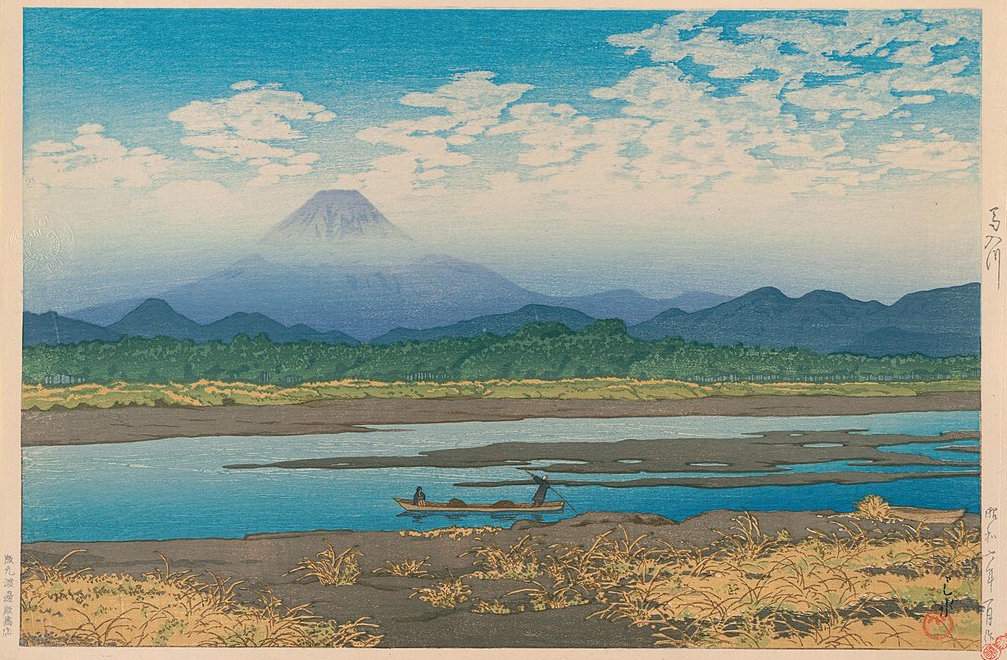 Banyu River - Kawase Hasui Catalogue woodblock print