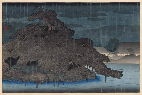 Kawase Hasui - Evening Rain on the Pine Island thumbnail