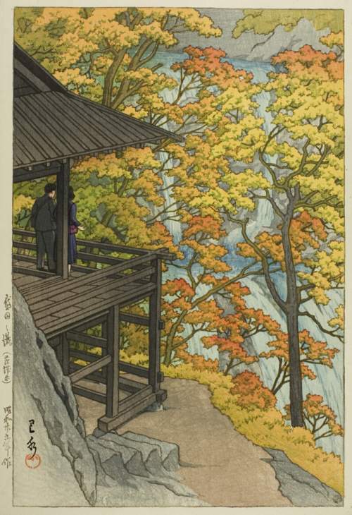Kawase Hasui - Fukuroda Waterfall, Ibaraki thumbnail