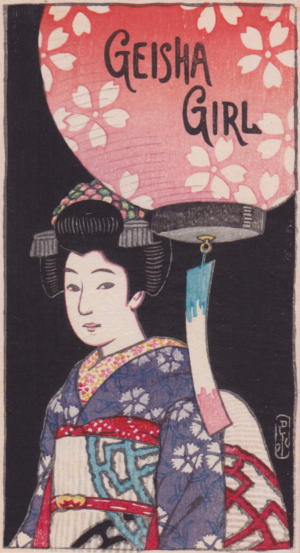 Geisha Girl cover - Kawase Hasui Catalogue woodblock print