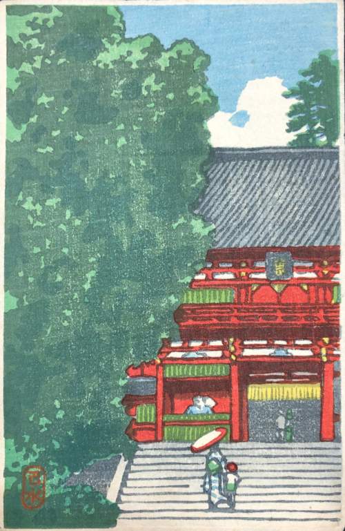 Kawase Hasui - Hachiman Temple, Kamakura thumbnail