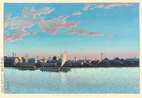 Kawase Hasui - Hamacho Riverbank thumbnail