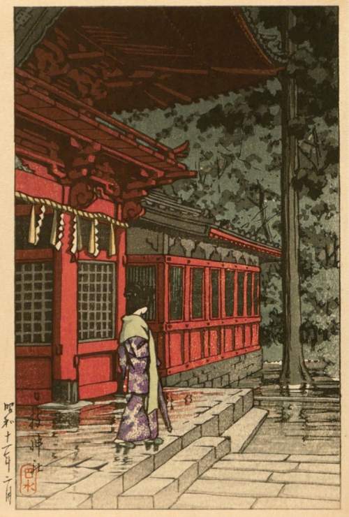 Kawase Hasui - Hie Shrine After a Shower thumbnail