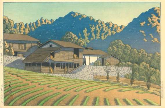 Higashi-Agano, Bushu - Kawase Hasui Catalogue woodblock print