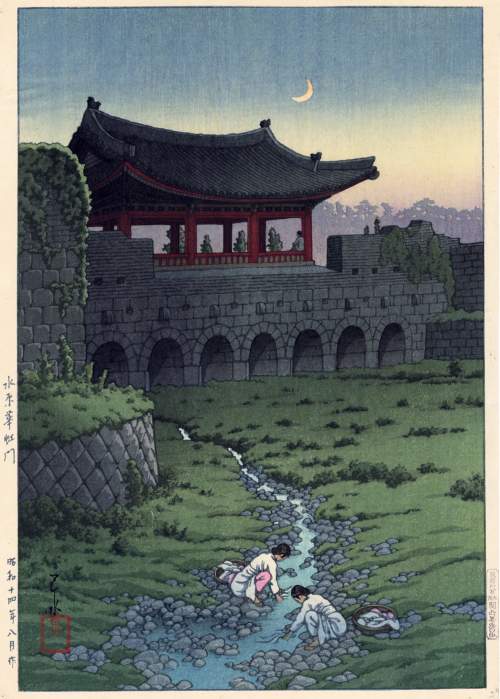 Kawase Hasui - Hwasa Gate, Suwon thumbnail