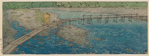 Kawase Hasui - Hyojogawara Riverbed, Sendai thumbnail