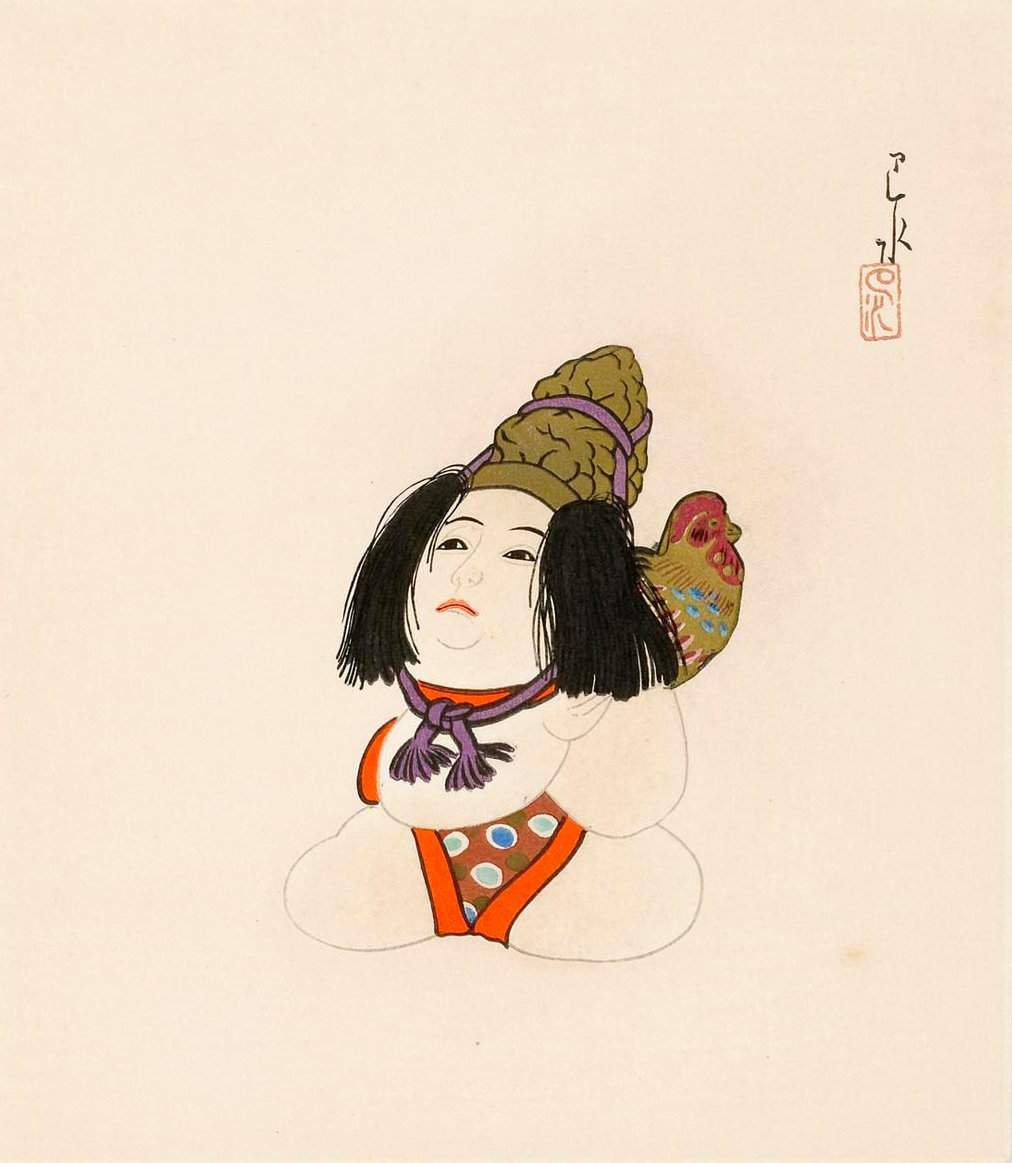 Imperial Doll (18) - Kawase Hasui Catalogue woodblock print